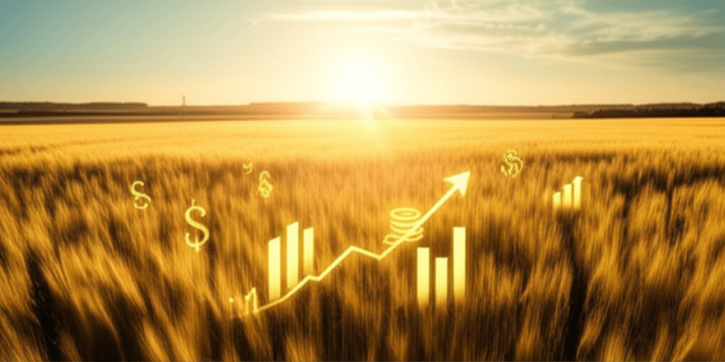 Mature crop field representing the regenerative capital engine financing sustainable food innovation